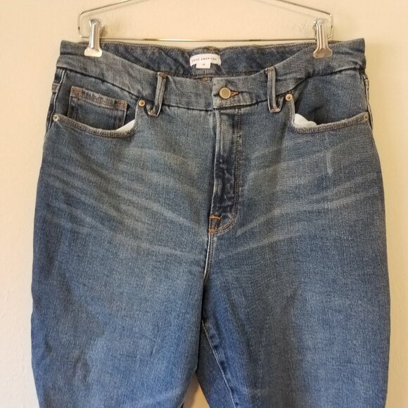 Good American Good Legs Jeans Indigo234 Indigo Women's 16 Distressed GLSBP802T - Picture 4 of 9